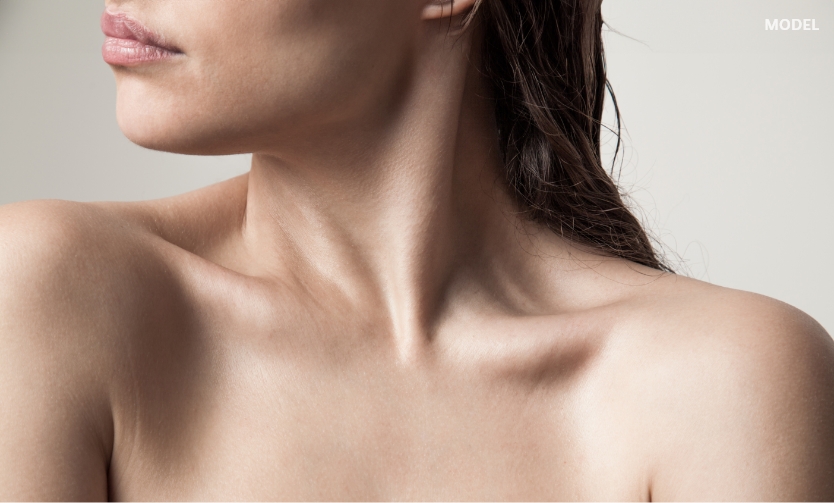 Model with beautiful neck